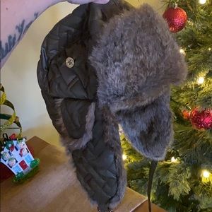 Tory Burch quilted nylon trapper hat